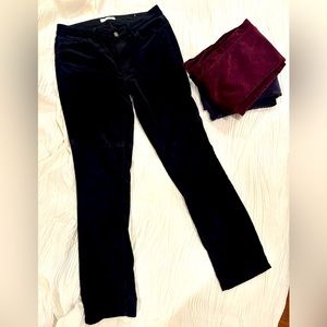 Black straight leg corduroys